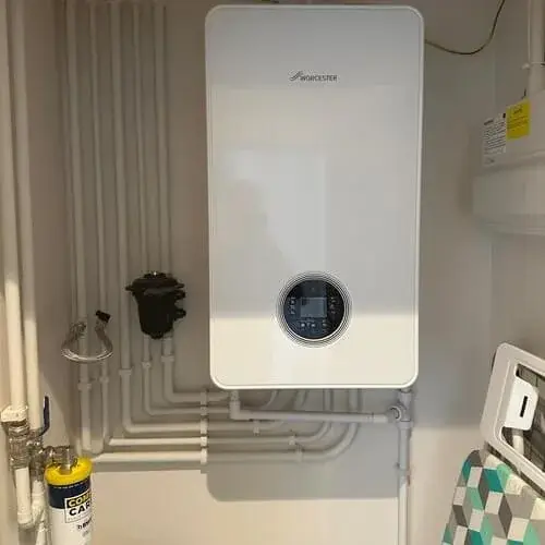 Wall mounted Worcester boiler in a home